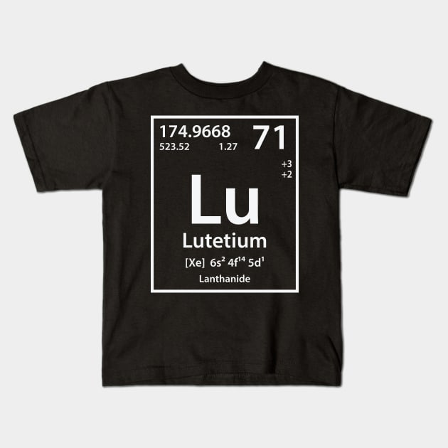 Lutetium Element Kids T-Shirt by cerebrands